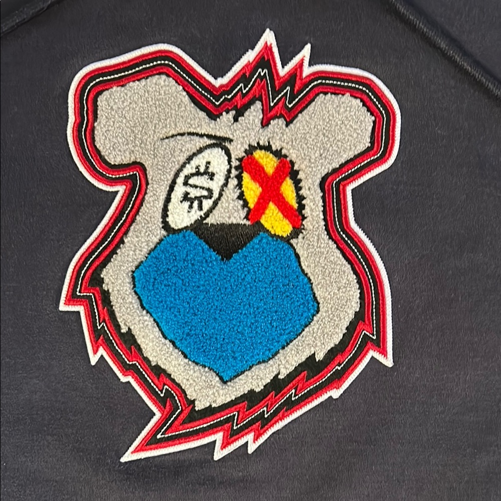 King Saladeen Money Bear and Champion Collaboration Blue Hoodie 2018